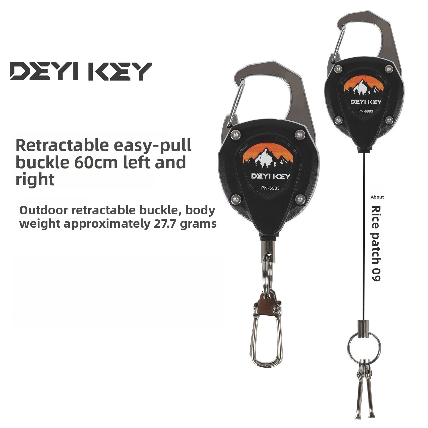 Reel Repair Kit - Intrekbare sleutelhanger Heavy Duty Anti-Lost Karabijnhaak