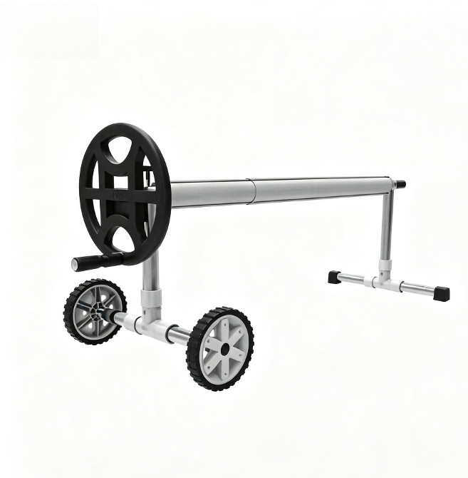 Reel Cover - Verstelbare aluminium zwembadafdekkingrol met wielen, draagbare